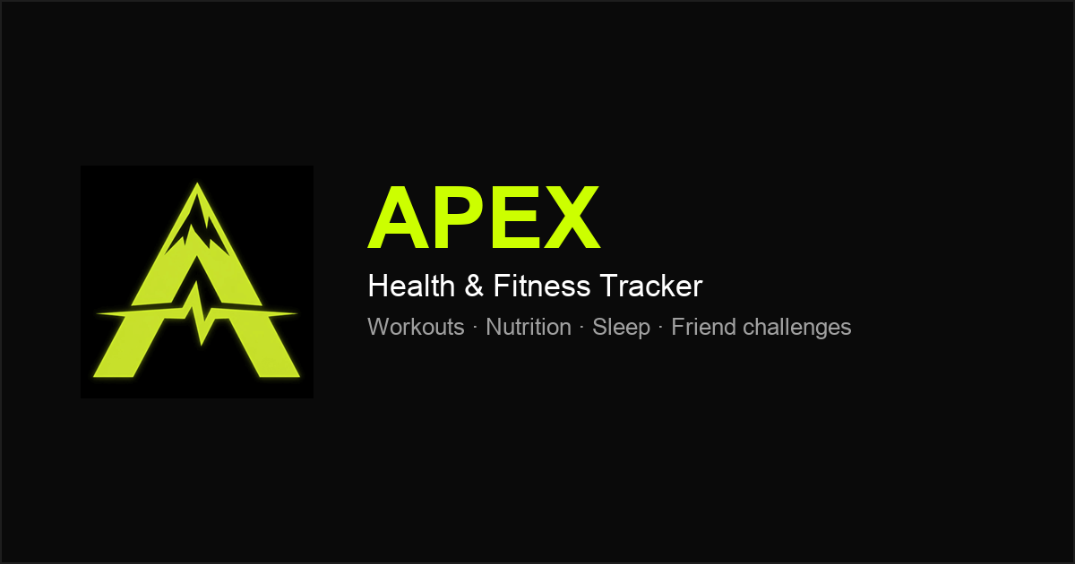 17yo building a fitness app (APEX) — need brutally honest feedback, not compliments logo